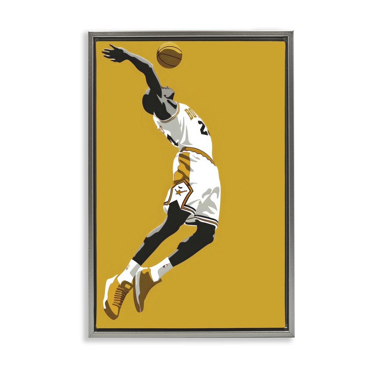 Stupell Industries Iconic Basketball Dunk Floating Frame, design by Ray Powers